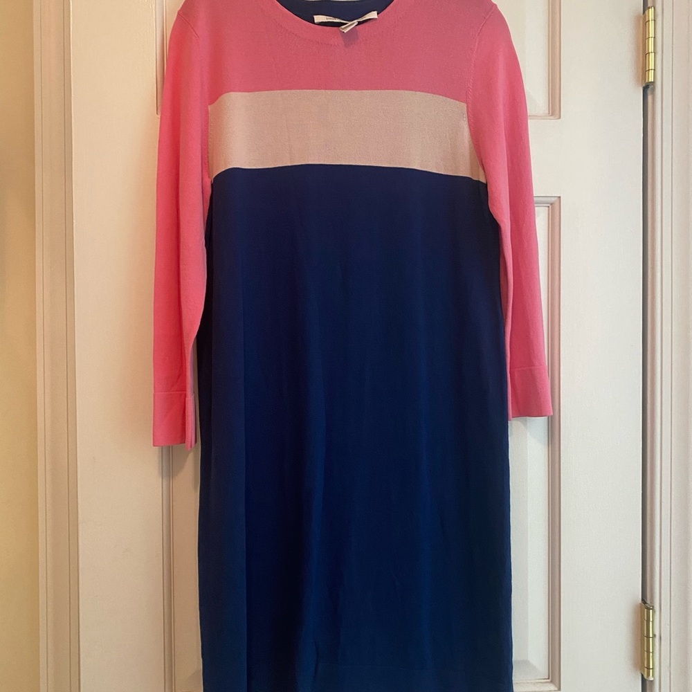 Diane Von Furstenberg Pink and Blue Long Sleeve Dress